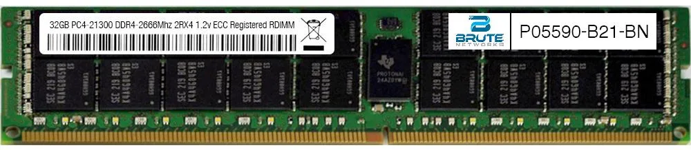Brute Networks Brute Networks 32GB DDR4-2666 ECC Registered RDIMM 2Rx4 1.20V — product photo