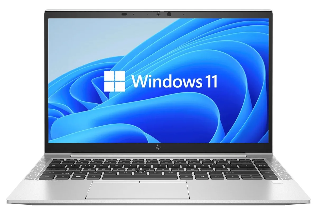 Silver 14 inch business laptop closed lid Grade A refurbished condition