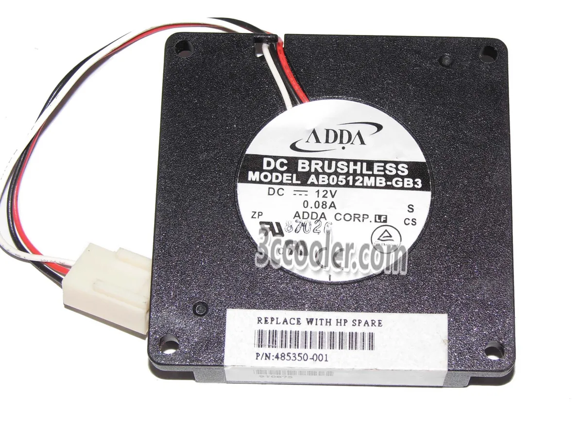 OEM Industries OEM Industries AB0512MB-GB3 50x10mm 12V 0.08A 3-wire blower CPU cooler — toote foto