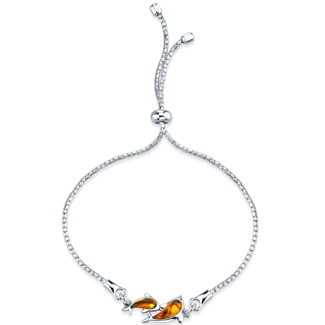 Oravo Oravo Baltic Amber Dolphin Sterling Silver .925 Bracelet 2.9 — product photo