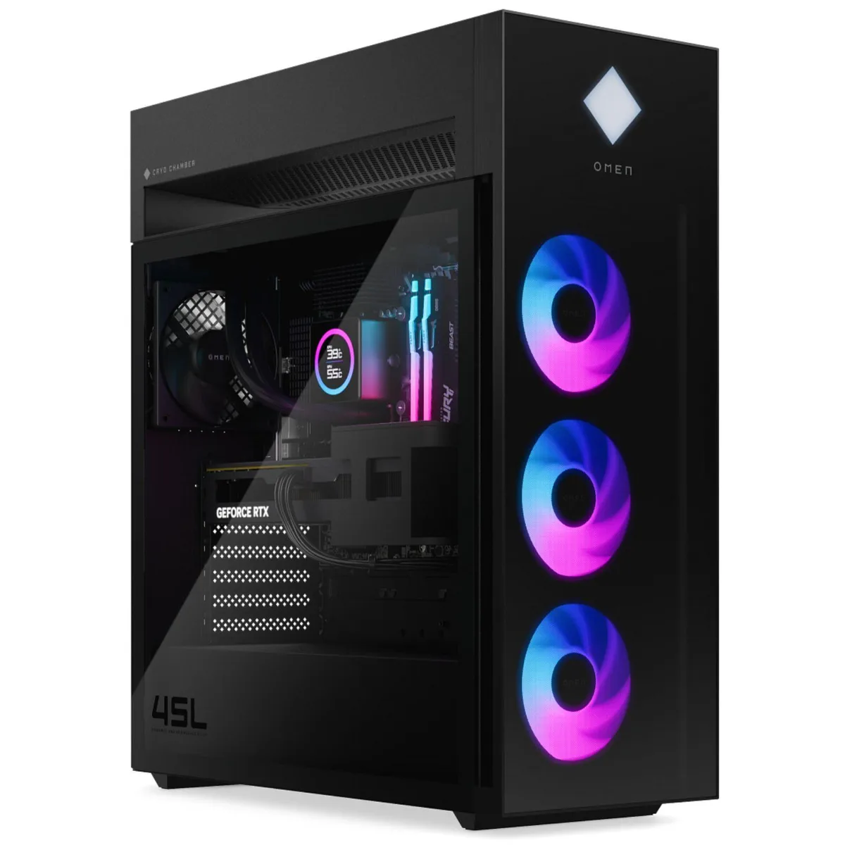 HP HP OMEN 45L GT22-3000I Core Ultra 7 265K RTX 5070 32GB DDR5 1TB SSD Gaming Desktop — photo du produit