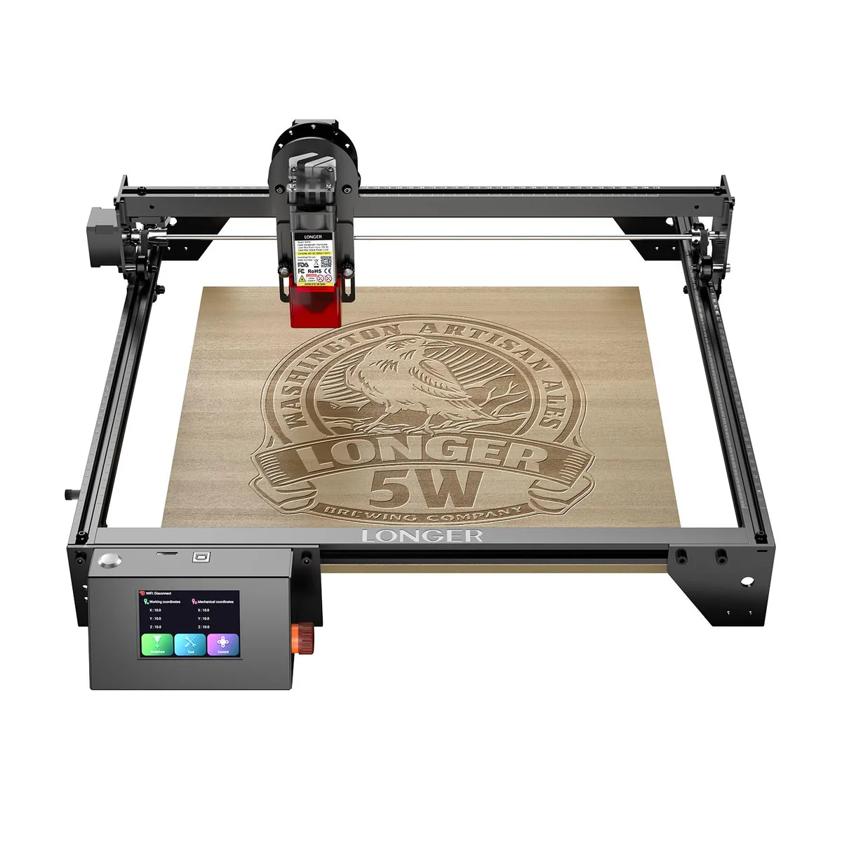 LONGER LONGER RAY5 5W Laser Engraver 3.5" Touch Screen — Produktfoto