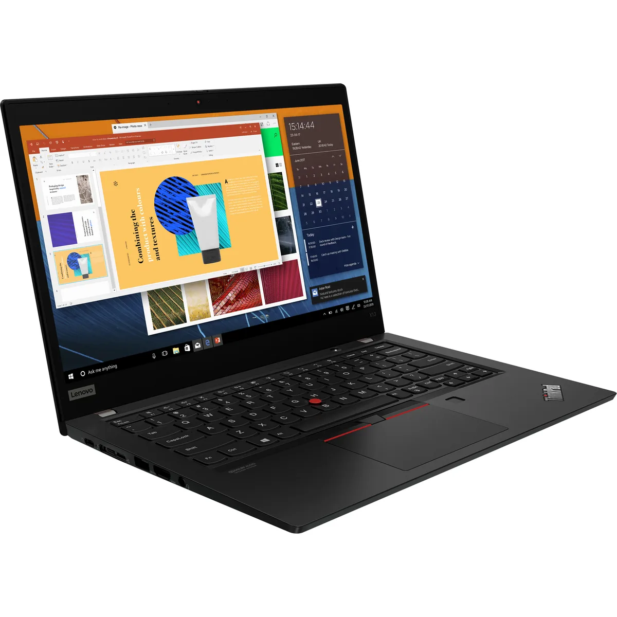 Black 13.3 inch ThinkPad X13 laptop closed matte finish