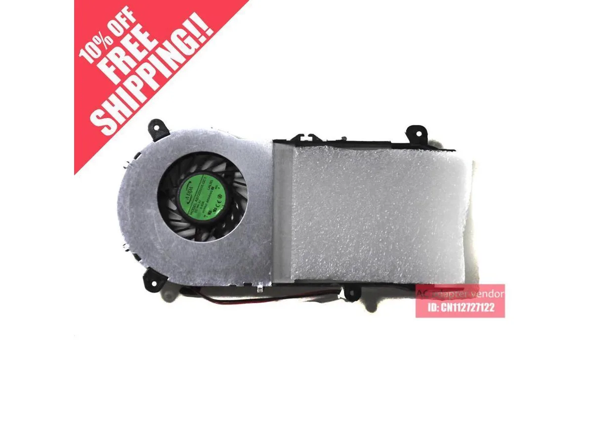 Small black laptop cooling fan with wire connector