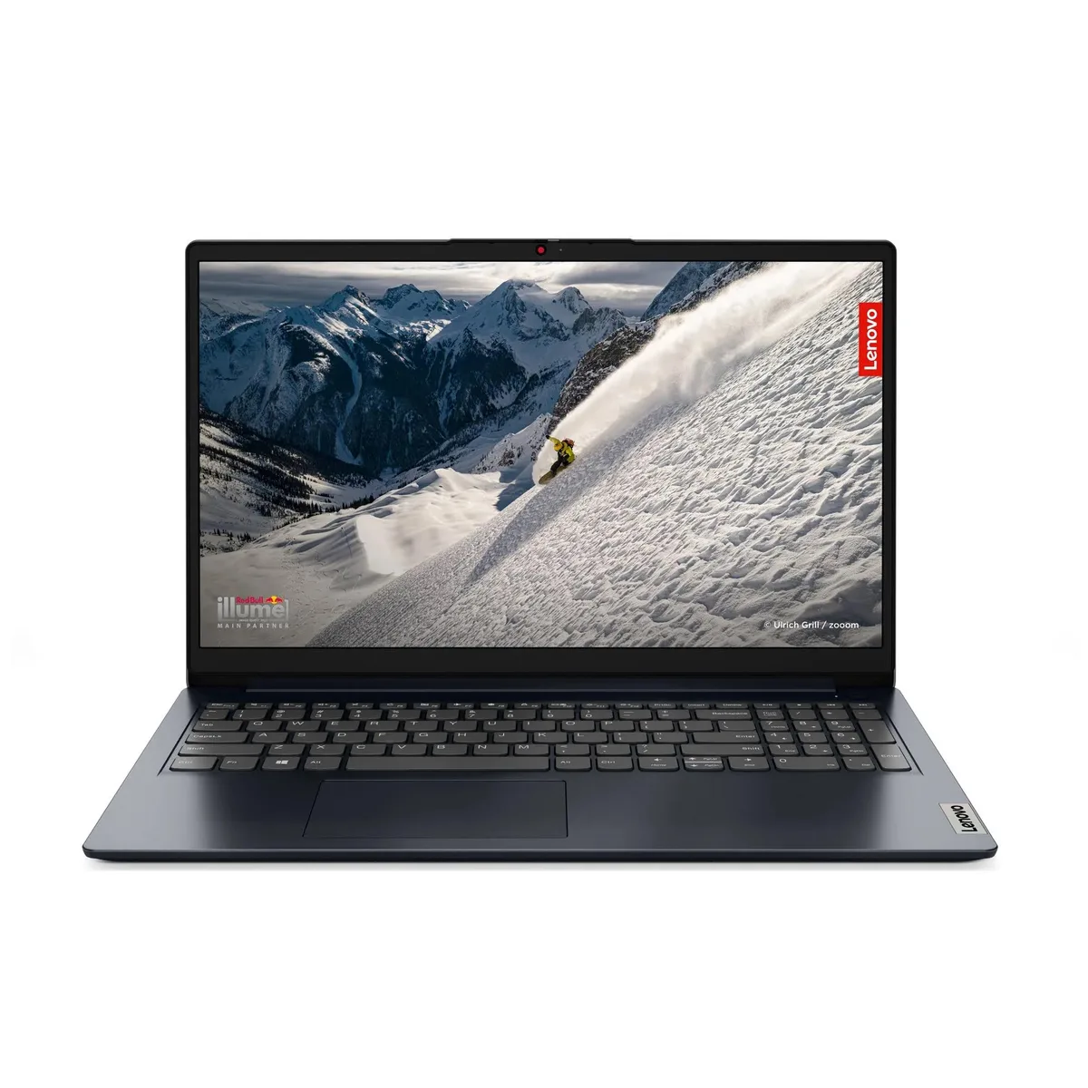 Navy blue 15.6 inch touchscreen laptop closed lid