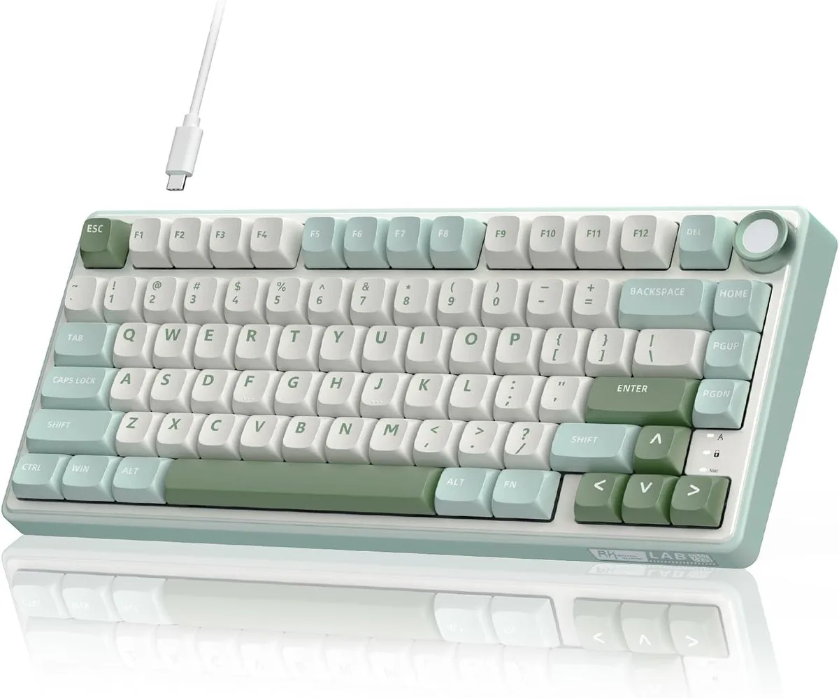 GCROWN GCROWN R75 75% Wired Gaming Keyboard with Volume Knob — fotografia produktu