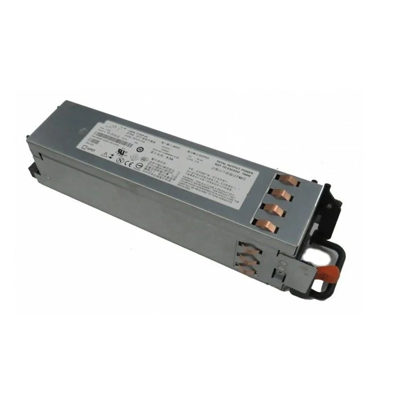 Rectangular metal server PSU with front handle and rear connector