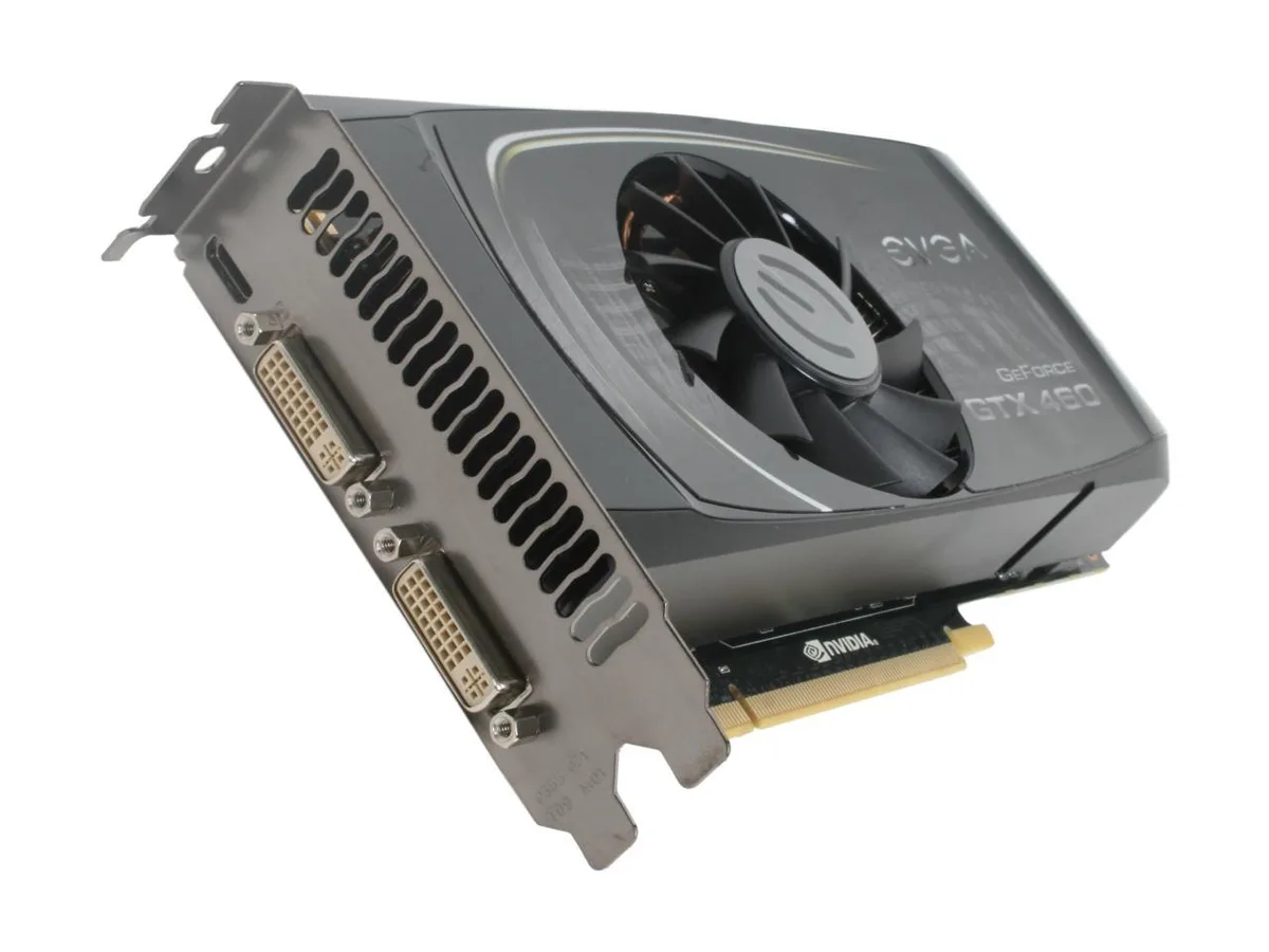 EVGA GeForce GTX 460 Superclocked graphics card with dual DVI and mini HDMI ports