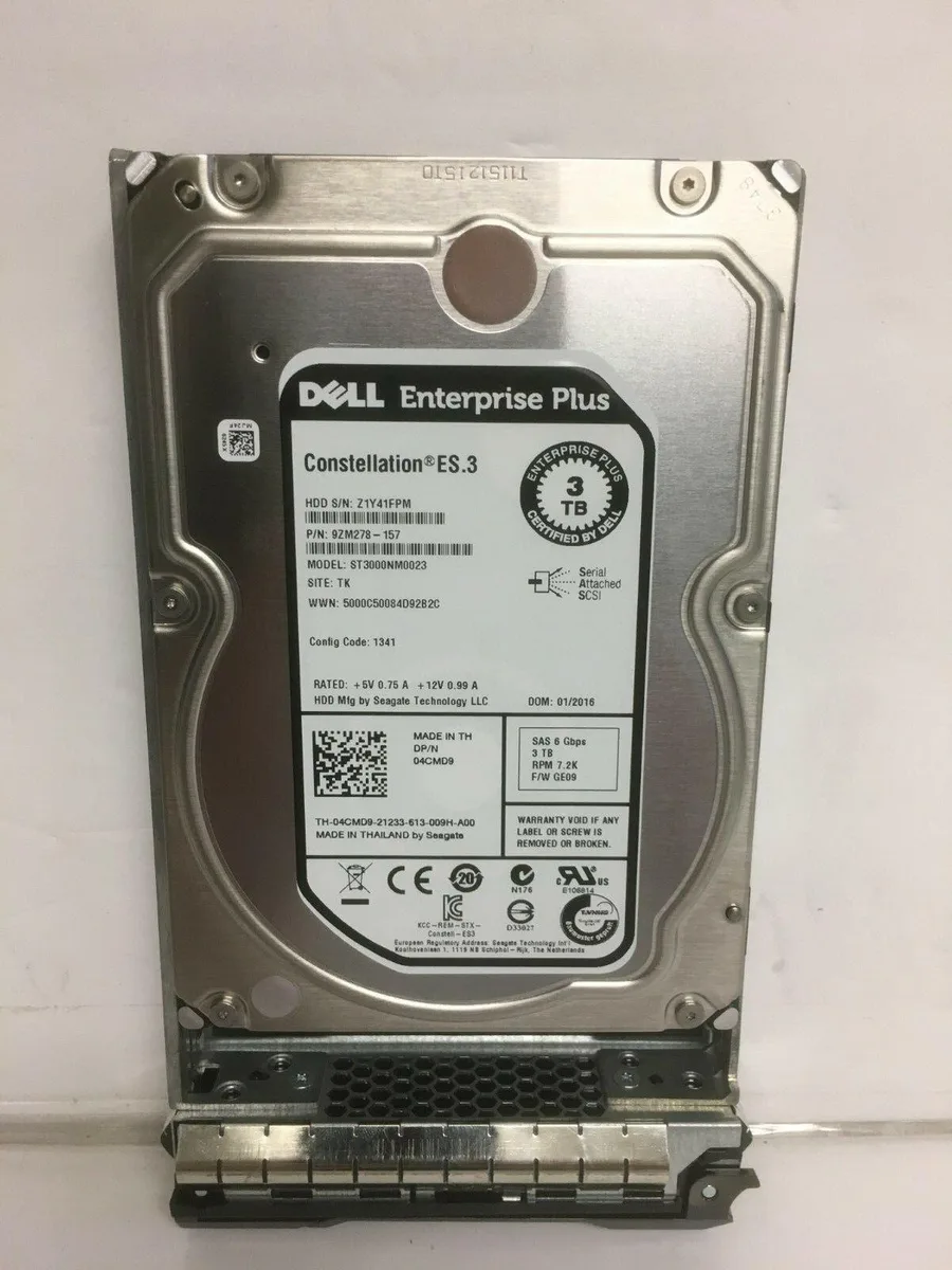 DELL DELL ST3000NM0023 3TB 7.2K SAS 3.5" internal hard drive — termékfotó