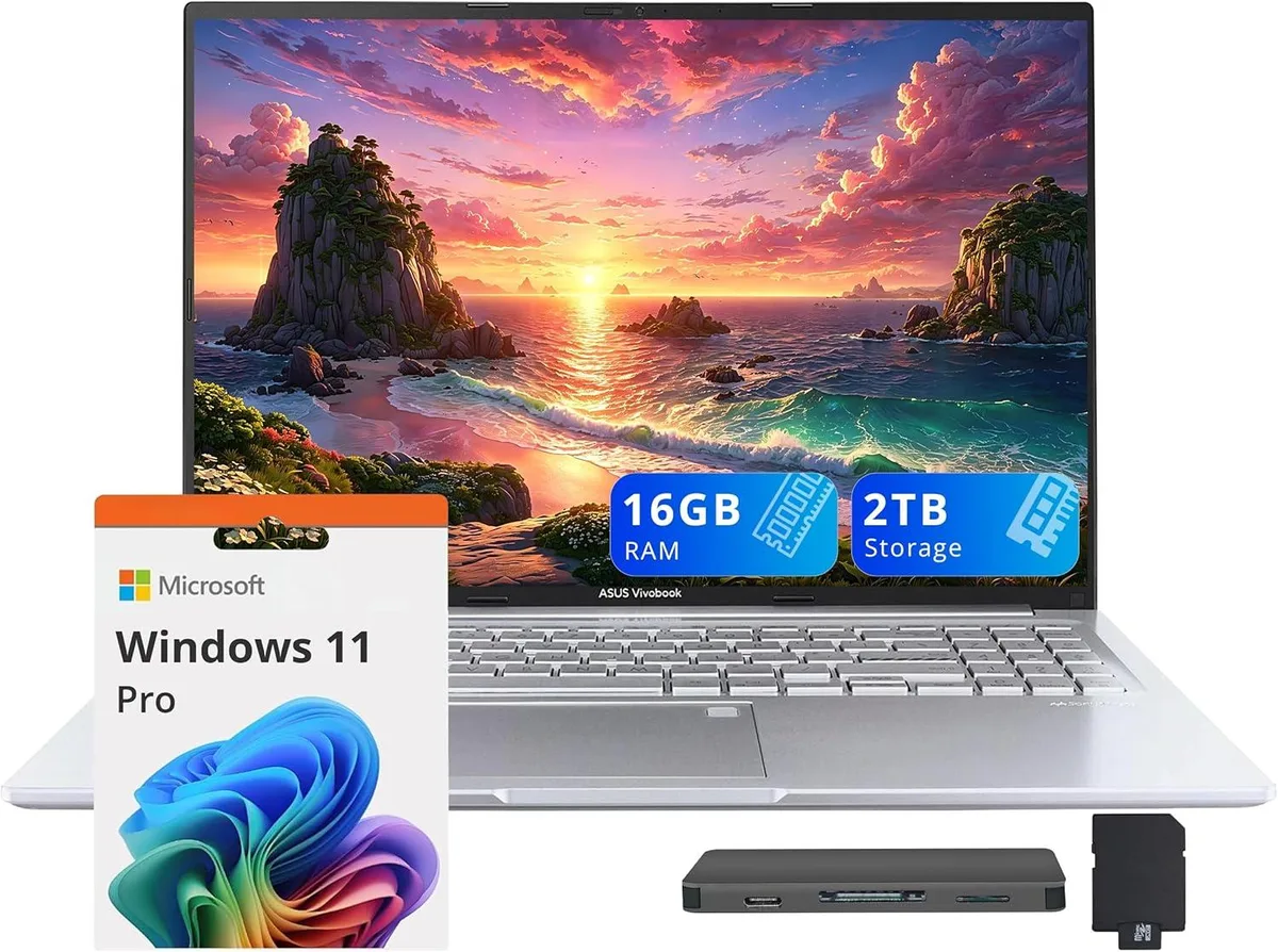 ASUS ASUS Vivobook 16" Intel Core i9-13900H 16GB 1TB SSD + Docking Station Set Silver — תמונת המוצר