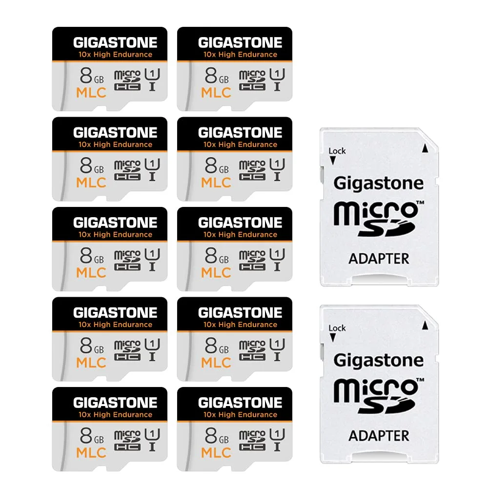 Gigastone Corporation Gigastone Corporation MLC High Endurance 8GB 10-Pack MicroSD Card — Produktfoto