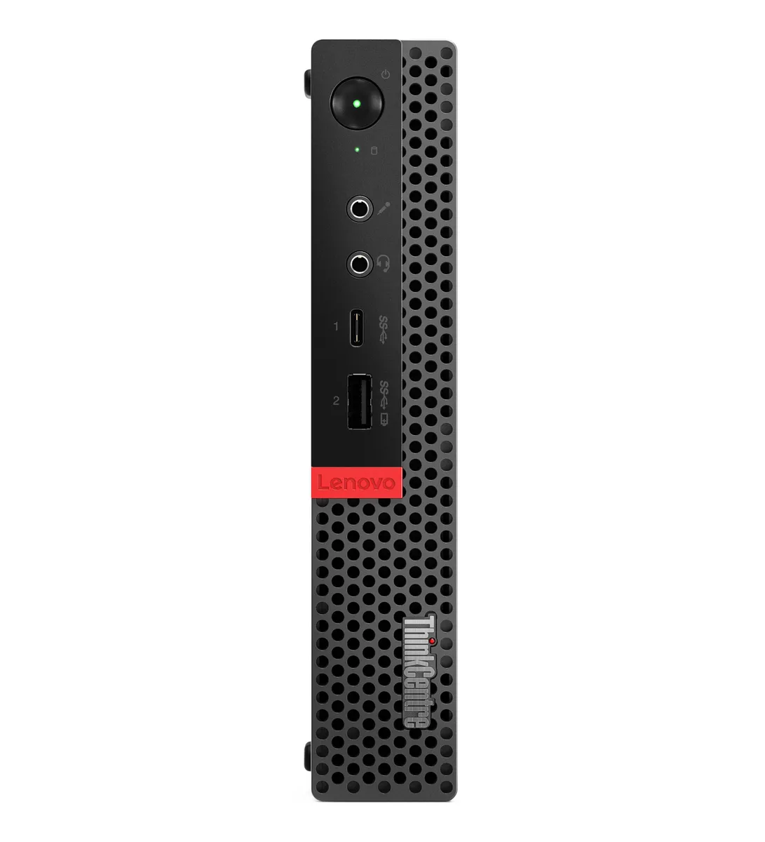 Small black desktop cube with USB keyboard and mouse