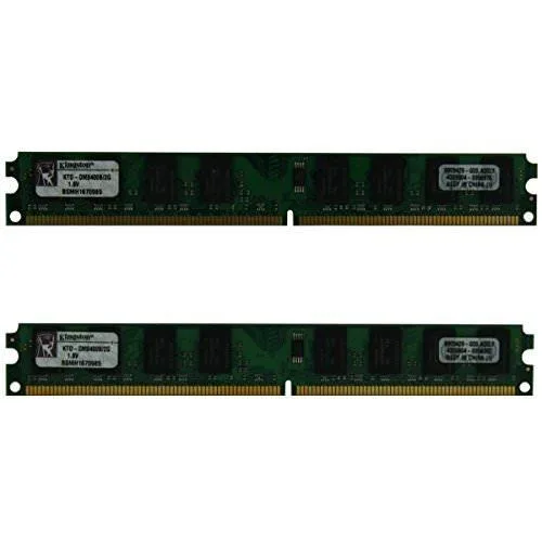 Kingston Technology Corp. Kingston Technology Corp. KTD-DM8400B/2G 4GB (2x2GB) DDR2-667MHz PC2-5300 240-Pin 1.8V Low Profile Desktop RAM — photo du produit