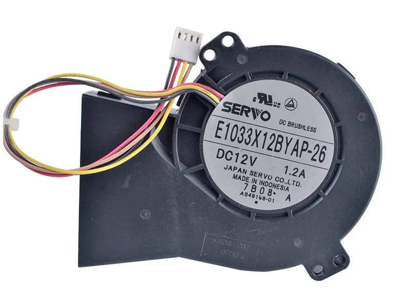 Zyvpee Zyvpee E1033X12BYAP-26 123*100*33mm DC12V 1.2A Ball Bearing 4-pin PWM Blower case fan — صورة المنتج