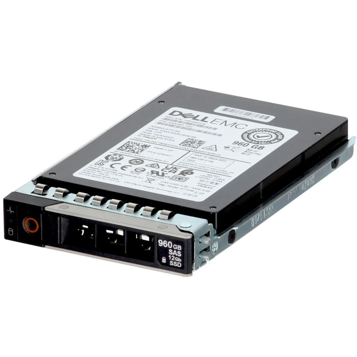 Dell 2.5 inch SAS enterprise SSD silver metal enclosure