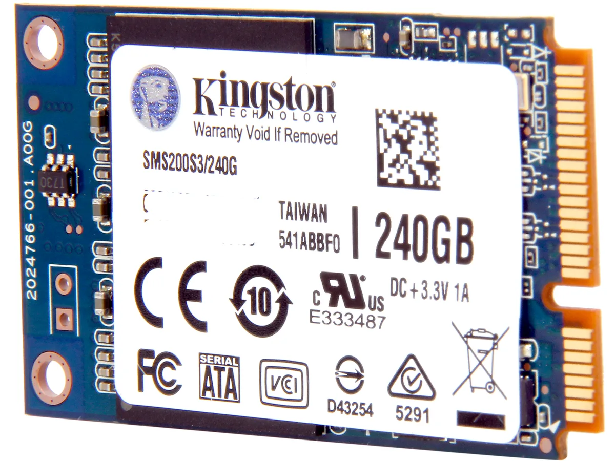 Kingston Technology Corp. Kingston Technology Corp. SMS200S3/240G 240GB mSATA SATA internal SSD — 제품 사진
