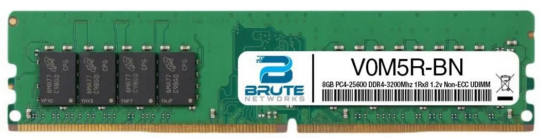 Green 288-pin DDR4 UDIMM module with black chips and gold contacts