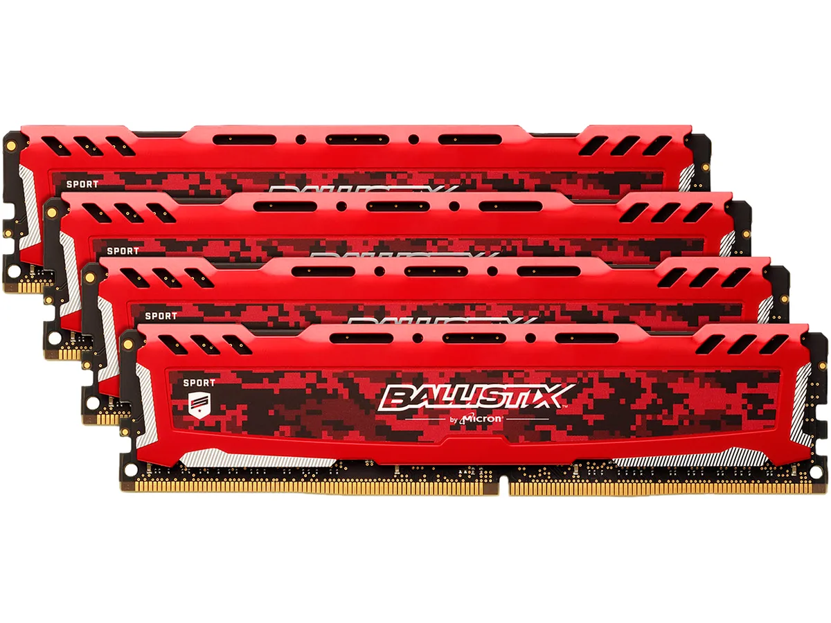 Ballistix Ballistix Sport LT BLS4K8G4D26BFSE 32GB (4x8GB) DDR4 2666 CL16 desktop RAM — photo du produit