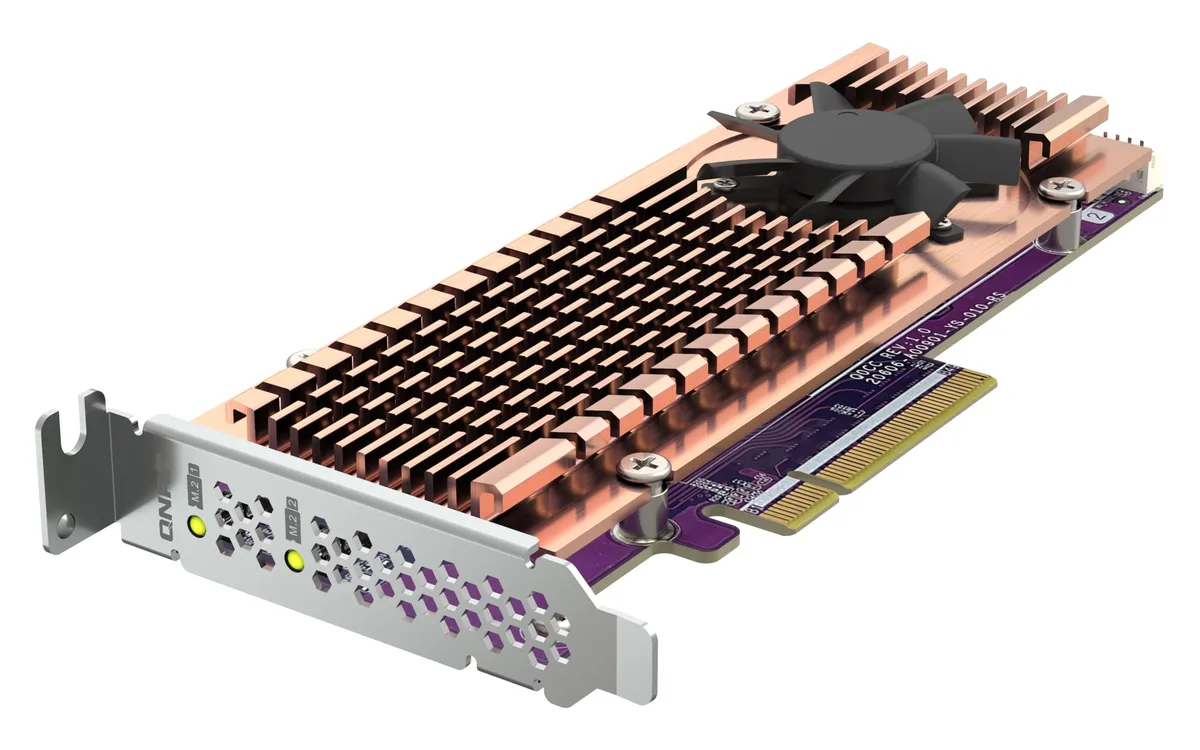 Qnap Qnap QM2-2P-384A dual M.2 PCIe SSD expansion card — zdjęcie produktu