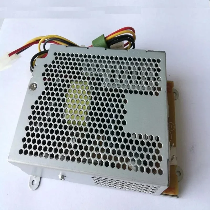 Compact black ATX power supply unit with rear fan grille