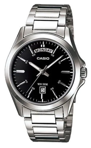 CASIO CASIO MTP-1370D-1A1V watch 45 mm silver stainless steel — fotografia produsului