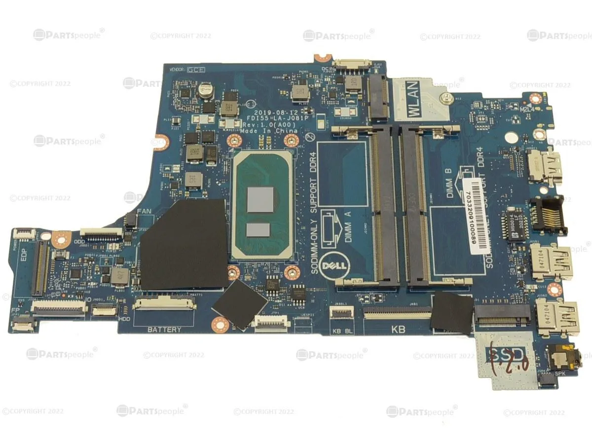 DELL DELL Inspiron 3493 Motherboard Core i5-1035G1 1.0GHz 1VFDK — photo du produit