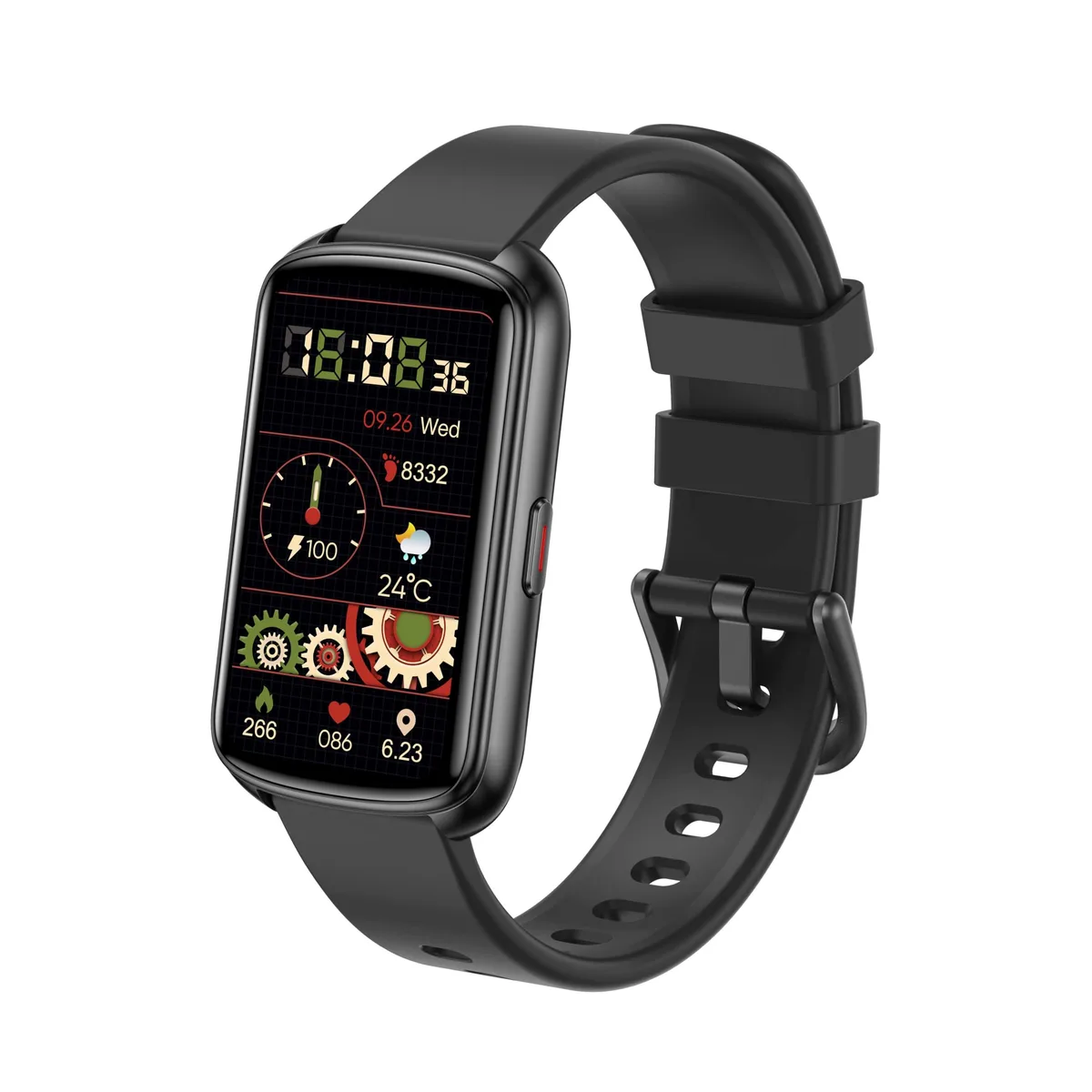 Runlio T115 Smartwatch 1.47" Heart Rate SpO2 5ATM 25 Sport Modes Black — product photo