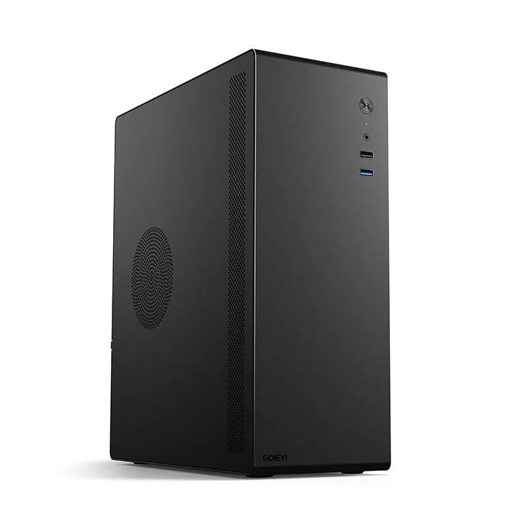 SOEYI SOEYI V100 M-ATX/ITX PC case 260mm GPU 120mm cooler black — photo du produit