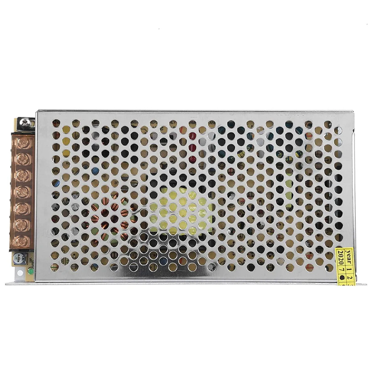 Pink aluminium switching power supply unit, open frame with screw terminals