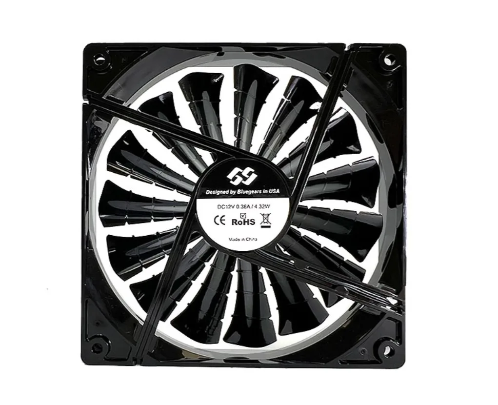 BGears BGears BG30033 140mm case fan 15 blades 1500 RPM 96.5 CFM 29.6 dBA 3-pin — preces foto