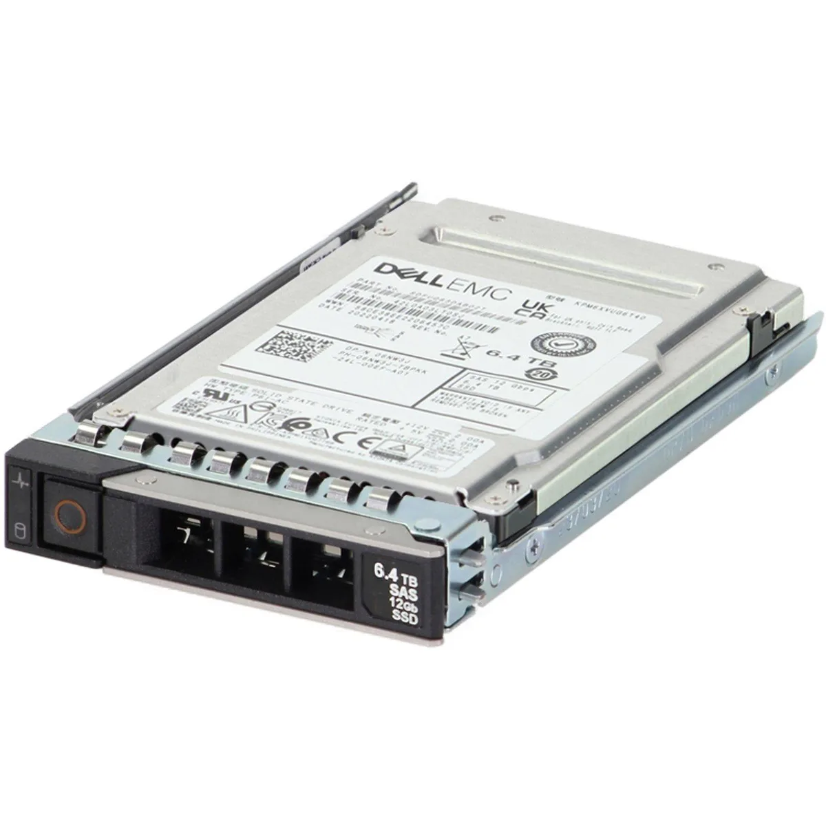 Silver 2.5 inch enterprise SSD with SAS connector visible