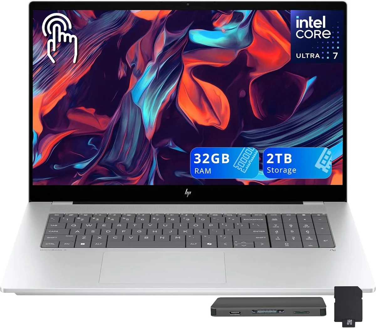 HP HP Omnibook 7 17.3" Touchscreen Business Laptop Core Ultra 7 258V 32GB 2TB Silver — foto del producto