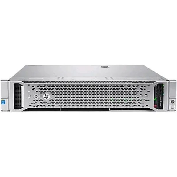 Silver 2U rack server with eight front drive bays and dual power supplies