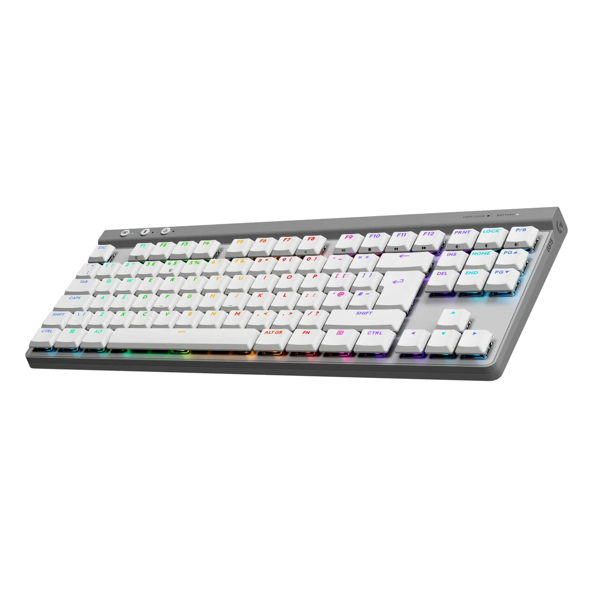 Logitech Logitech G515 LIGHTSPEED TKL 920-012535 GL Brown Tactile Switches PBT Keycaps White gaming keyboard — product photo