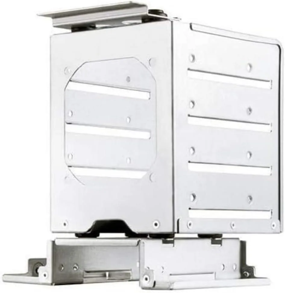 Metal 3.5-inch drive cage with four bays and 80mm fan mount