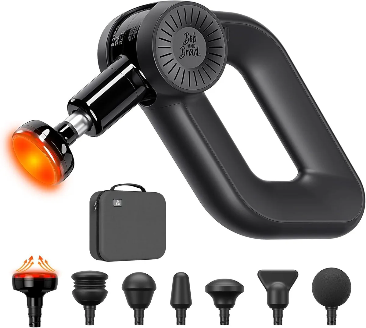 Bob and Brad Bob and Brad D6 Pro Plus Massage Gun Heat 16mm 85lbs 6 Speed 1.27kg — ภาพสินค้า