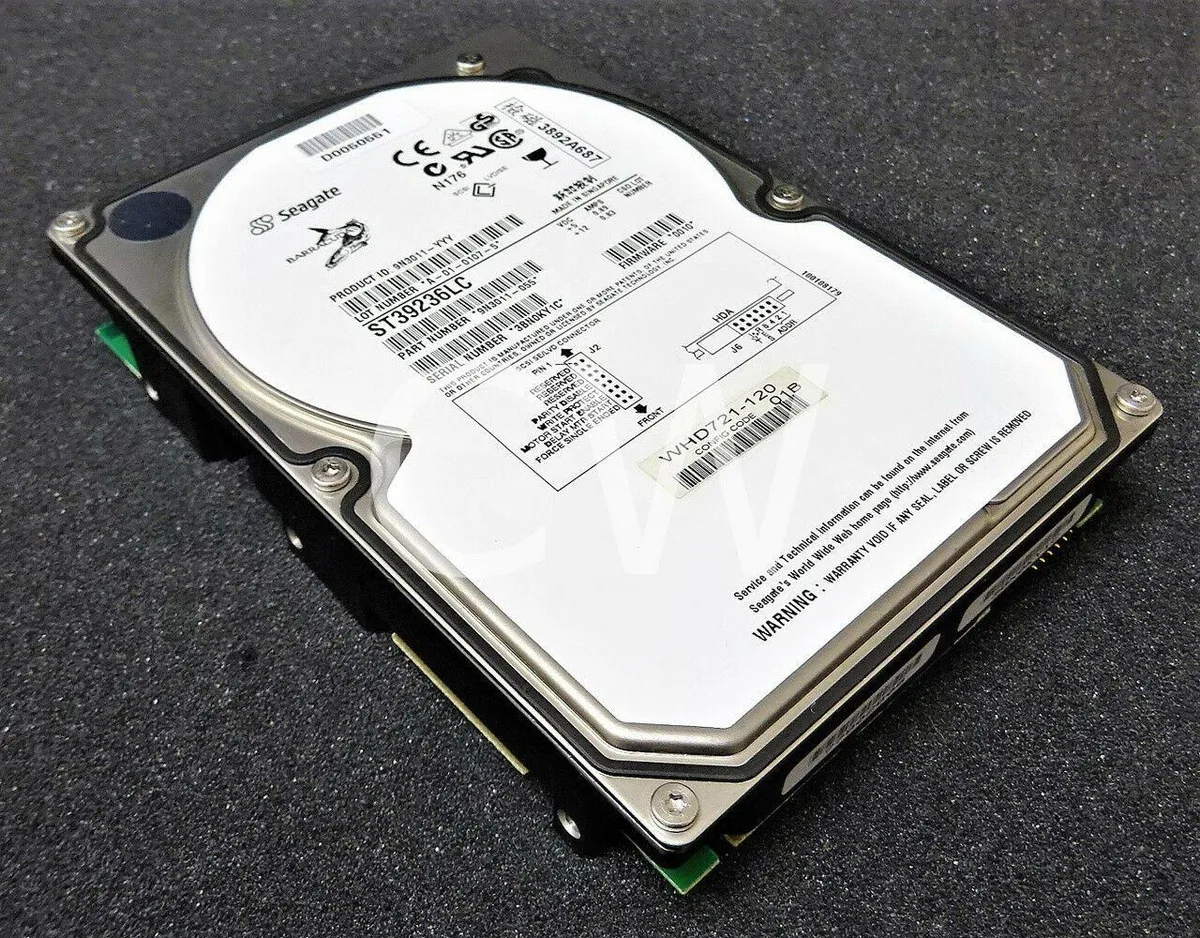 Seagate Seagate Barracuda 18XL ST39236LC 9.2GB 7200RPM 80Pin 1MB 3.5" SCSI internal hard drive — foto del producto