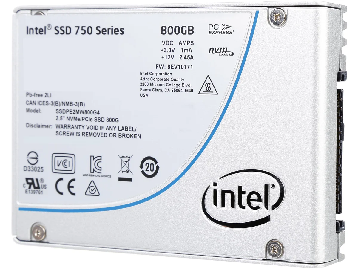 Intel Intel 750 Series SSDPE2MW800G4M2 800GB 2.5" U.2 internal SSD — product photo