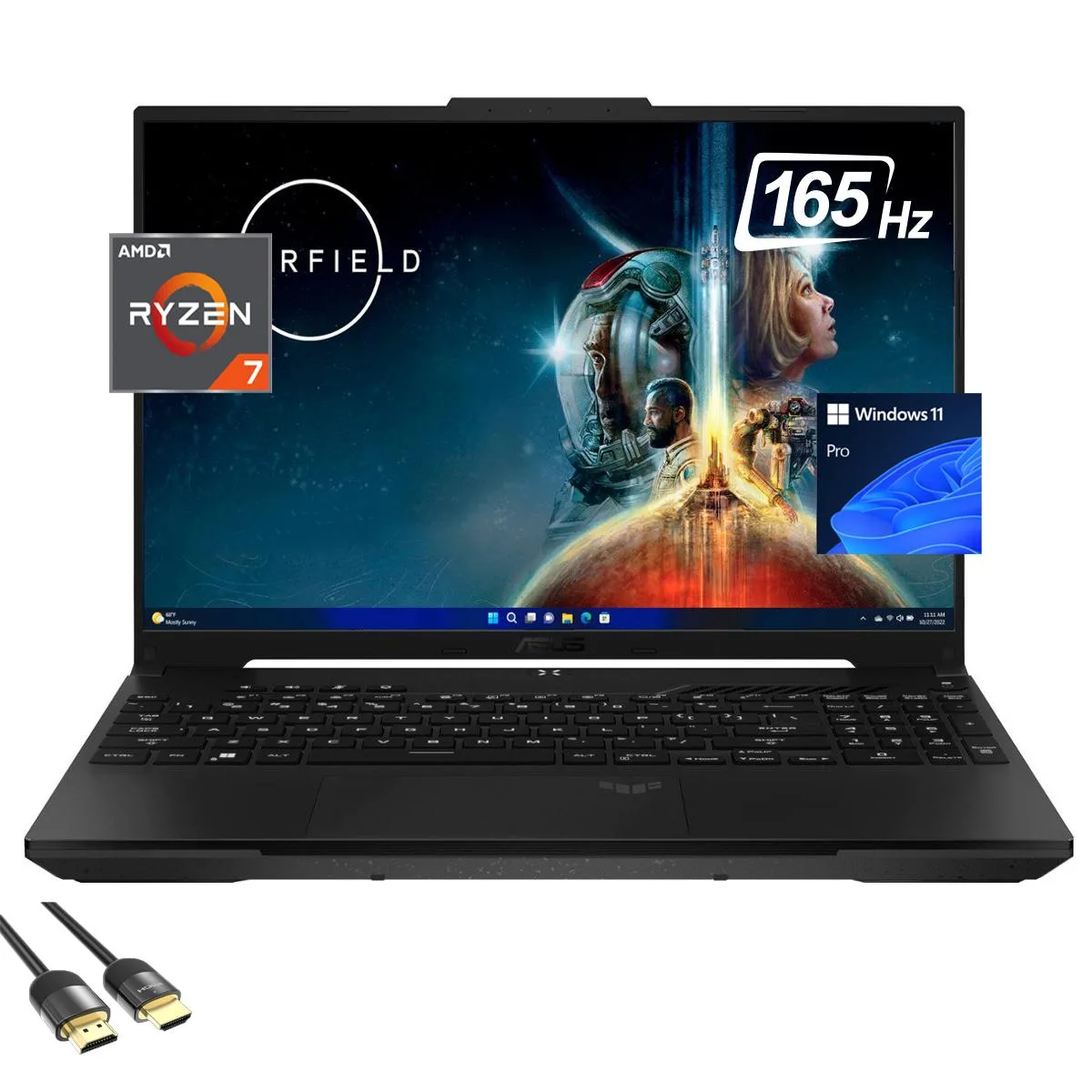 ASUS ASUS TUF A16 gaming laptop Ryzen 7 7735HS Radeon RX 7700S 16GB 1TB 165Hz — product photo
