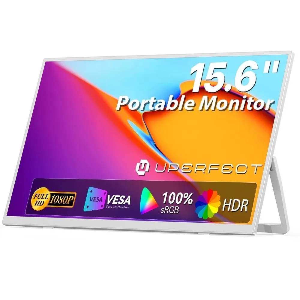 Uperfect Uperfect 15.6" Portable Monitor 1080P FHD IPS USB-C HDMI White — 商品写真