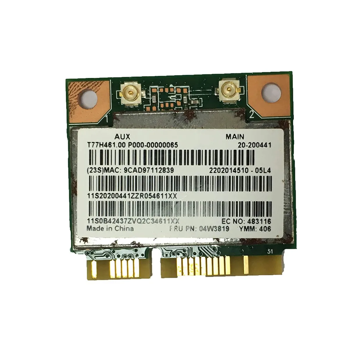Thinkstar Thinkstar Rtl8188Ee Wireless Lan Card 1X1Bgn Hmc 20200441 — fotografija proizvoda