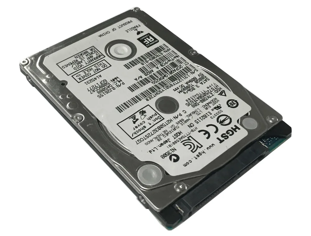 HGST HGST Travelstar Z7K500 500GB 7200RPM 32MB SATA 3.0Gb/s 2.5" 7mm laptop hard drive — 제품 사진