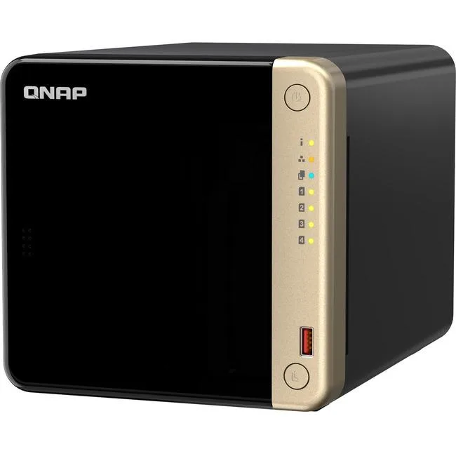 Qnap TS-464-8G-US 4-bay desktop NAS tower, diskless, dark finish
