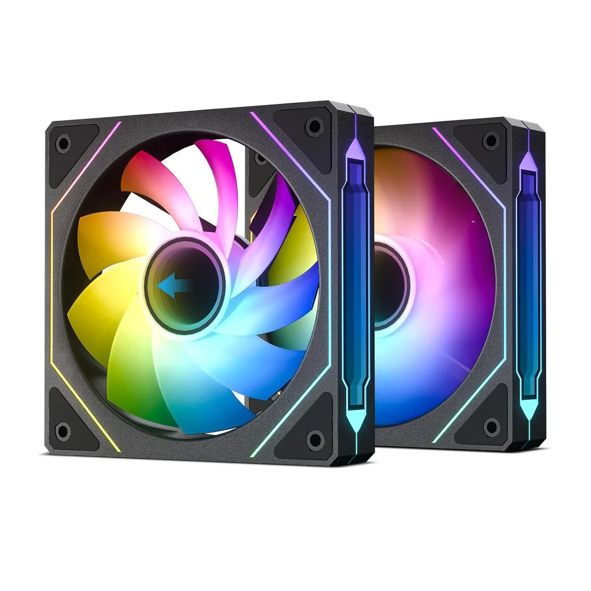 DARKROCK DARKROCK R120 2-Pack 120mm Reverse Infinity Mirror ARGB Case Fan Black — foto del producto