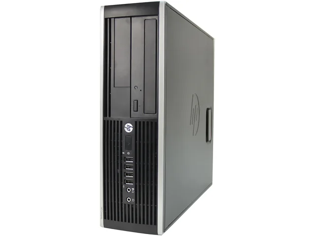 Compact silver desktop tower in small form factor