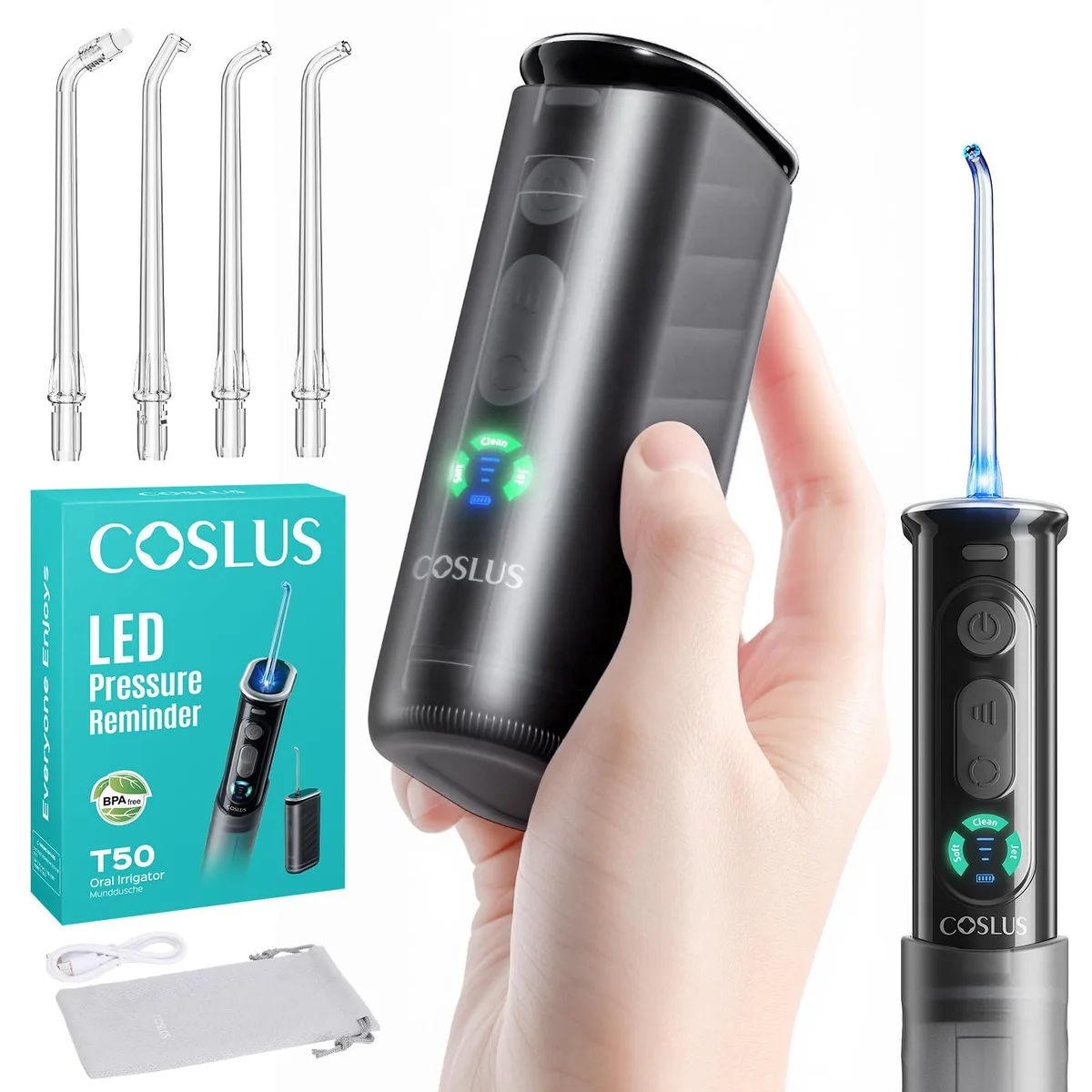 COSLUS T50 240ml Oral Care Water Flosser — product photo