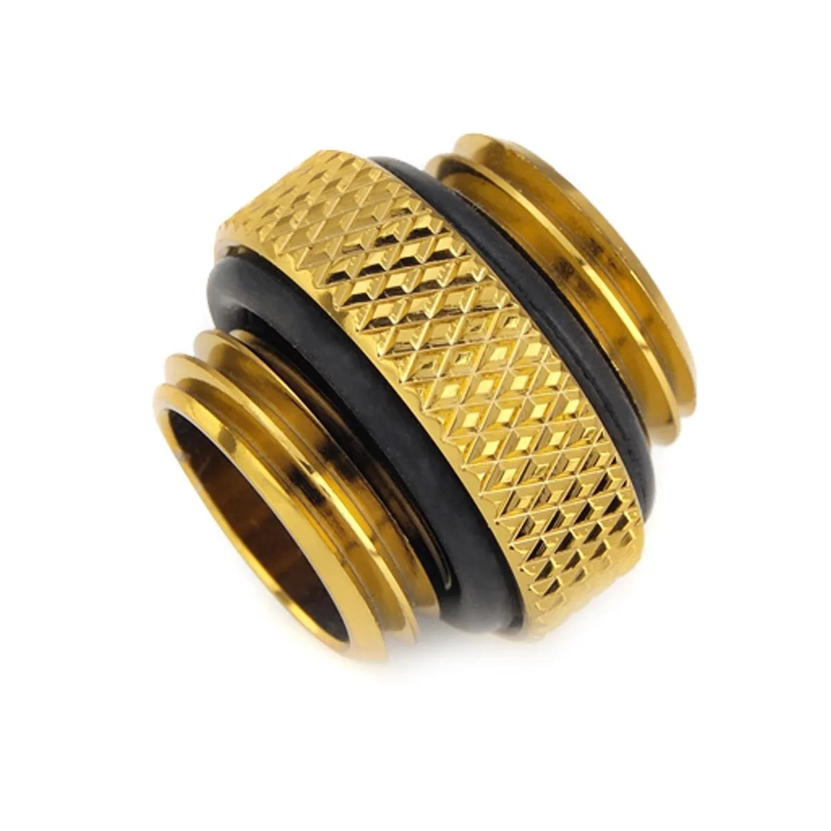 Bitspower G1/4" male-to-male fitting in true brass finish