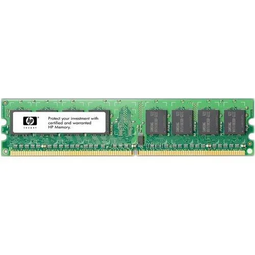 Green rectangular circuit board with black memory chips and gold edge connectors