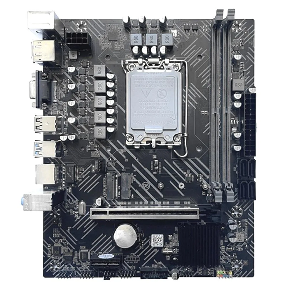 YINGHUA YINGHUA H610 LGA1700 DDR4 2×32GB server motherboard — fotografija izdelka