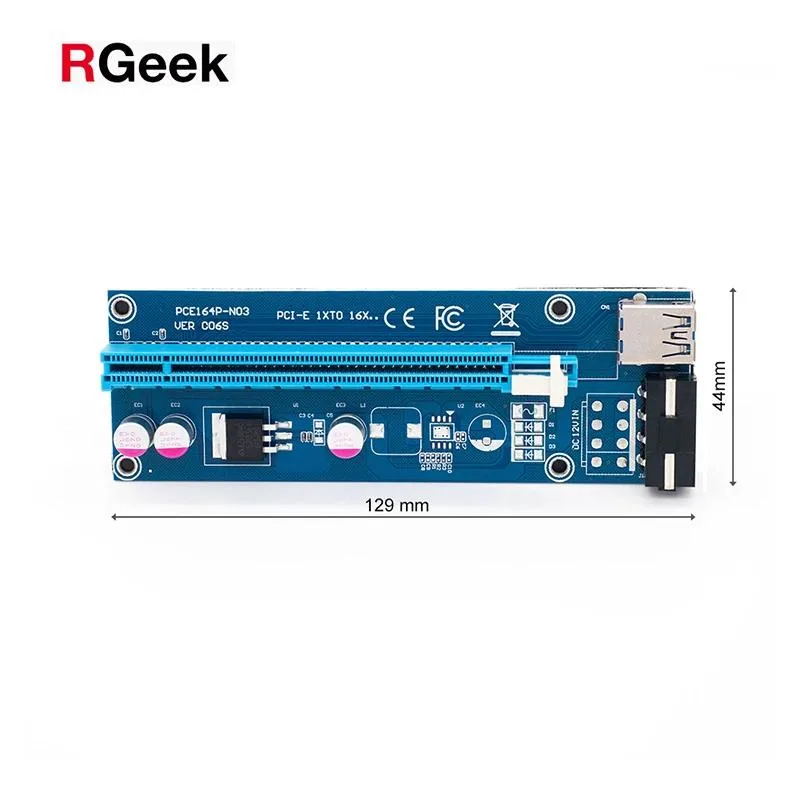 Hetai Tech Hetai Tech FF3D516G6000HC38ADC01 60 cm PCIe 1x to 16x riser expansion card — foto produk
